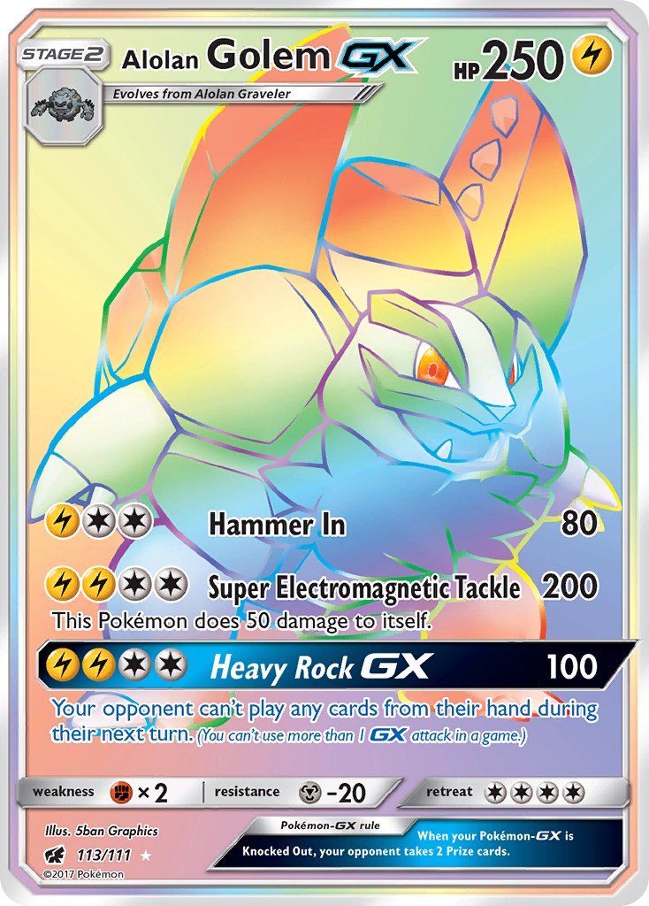 Alolan Golem GX (Secret)