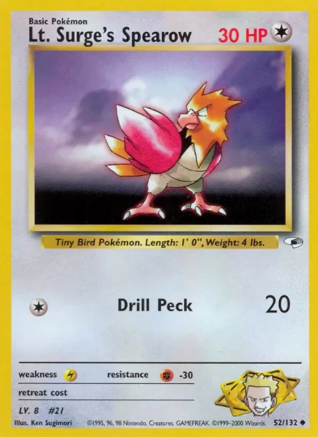 Lt. Surge's Spearow (52)