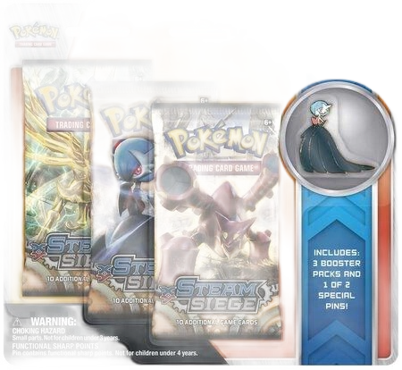 Steam Siege Collectible Pin 3 Pack Blister [Shiny Mega Gardevoir]