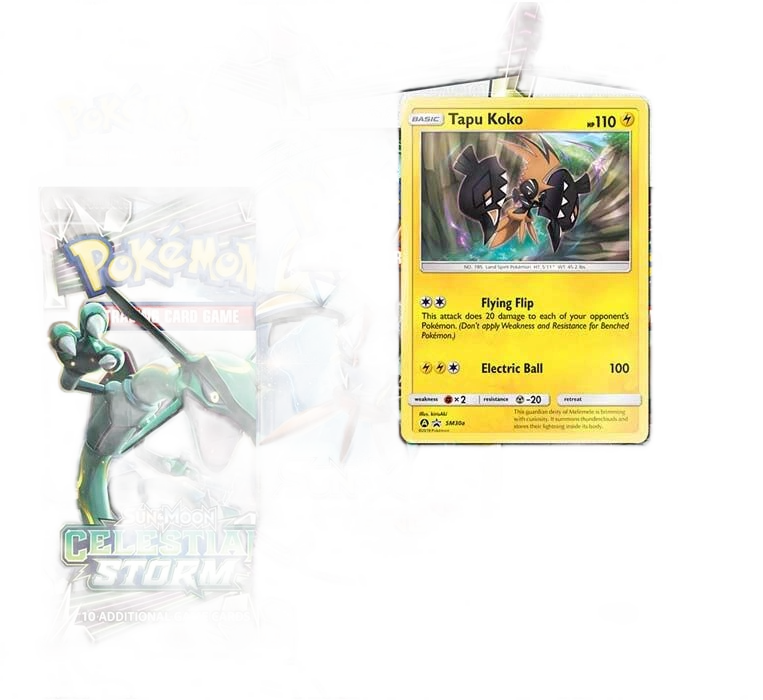 Celestial Storm 3 Pack Booster Blister [Tapu Koko]