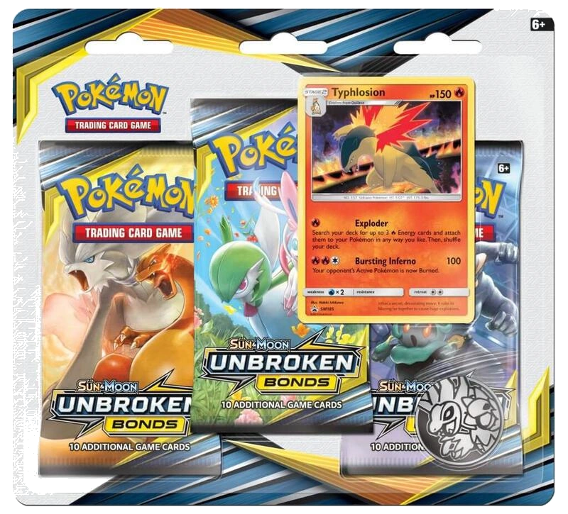 Unbroken Bonds 3 Pack Blister [Typhlosion]