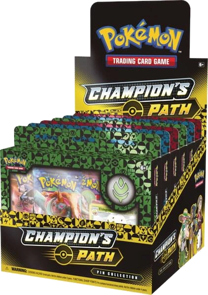 Champion's Path Pin Collection Display: Turffield, Hulbury, & Motostoke Gyms
