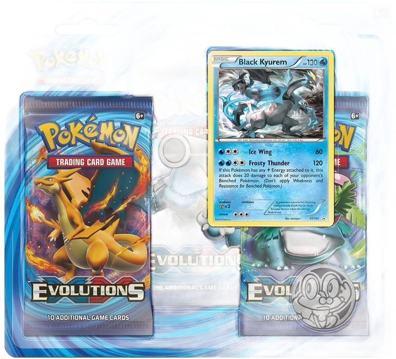 XY - Evolutions 3 Pack Blister [Black Kyurem]