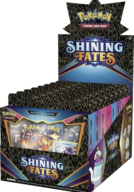 Shining Fates Mad Party Pin Collection Display