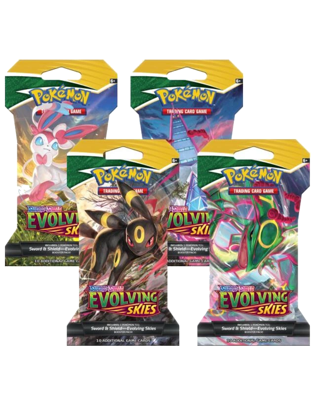 Evolving Skies Sleeved Booster Pack Art Bundle [Set of 4]