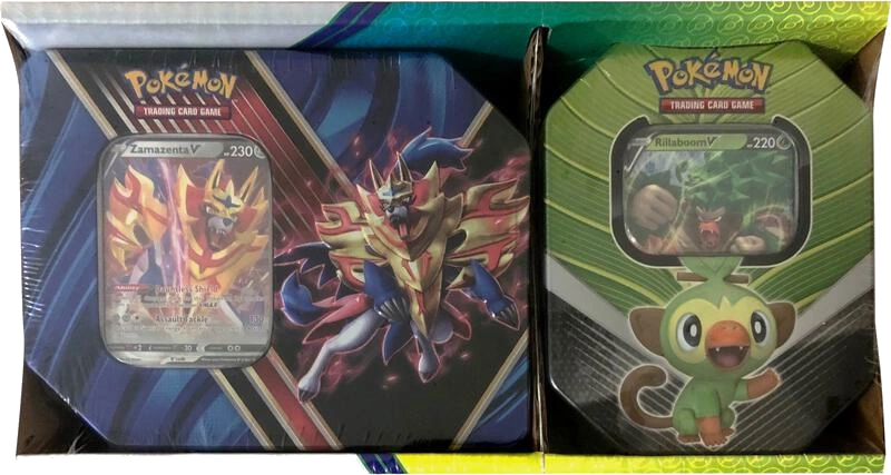 Legends of Galar Tin + Galar Partners Tin 2-pack [Zamazenta V/Rillaboom V] (Retail Exclusive)