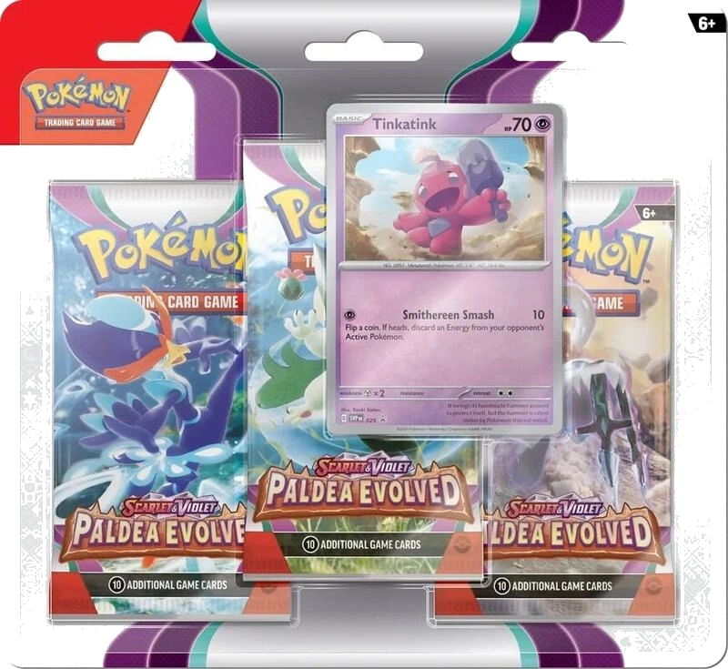 Paldea Evolved 3 Pack Blister [Tinkatink]