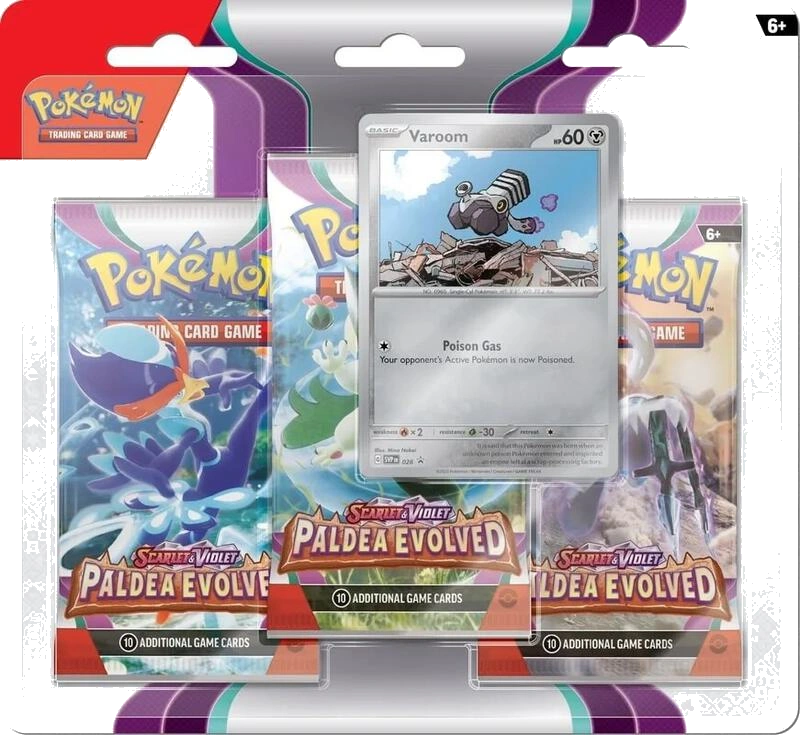 Paldea Evolved 3 Pack Blister [Varoom]