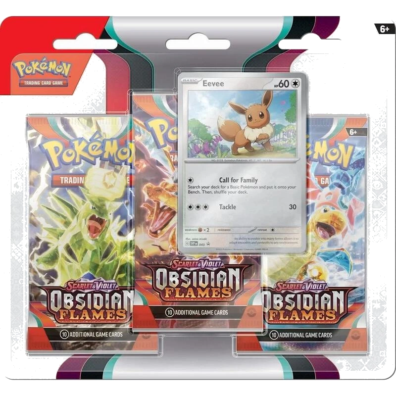 Obsidian Flames 3 Pack Blister [Eevee]