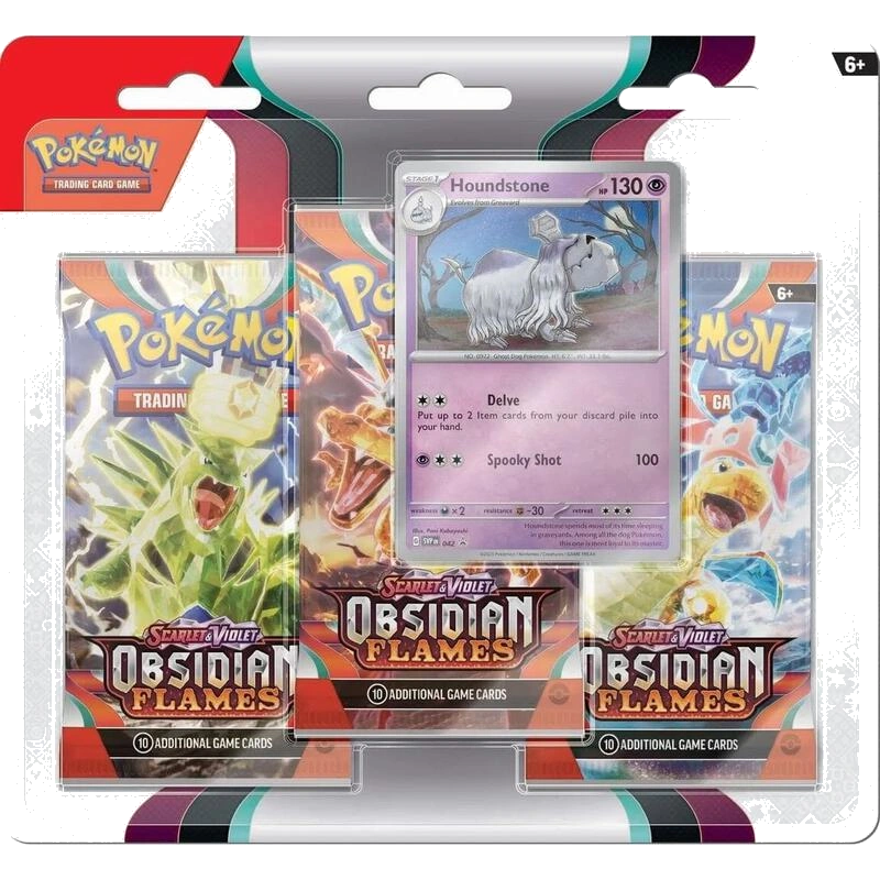 Obsidian Flames 3 Pack Blister [Houndstone]