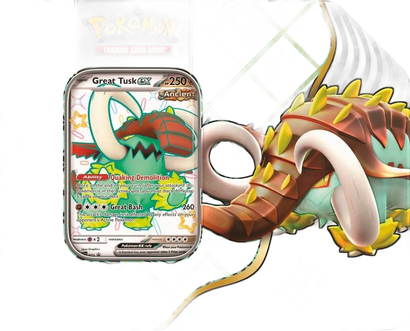 Paldean Fates Tin [Great Tusk ex]