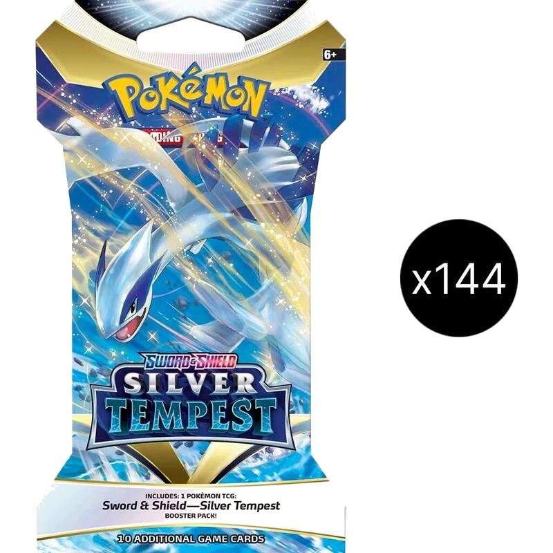 Silver Tempest Sleeved Booster Pack Case