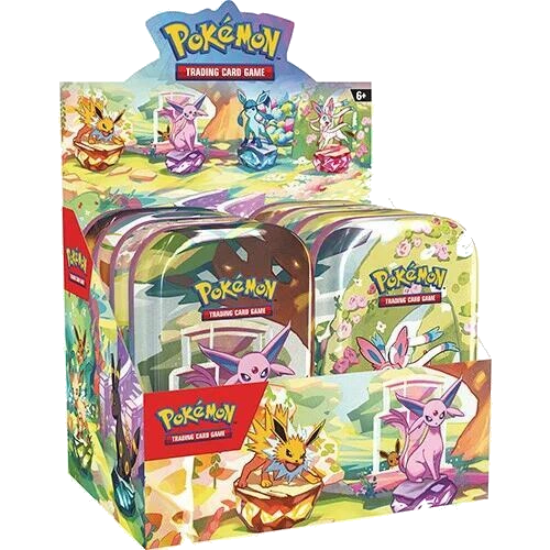 Prismatic Evolutions Mini Tin Display