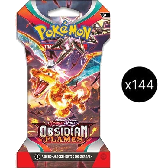 Obsidian Flames Sleeved Booster Pack Case