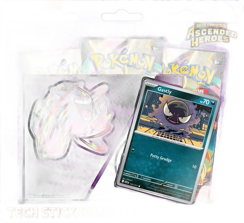 Mega Evolution: Ascended Heroes Tech Sticker Collection - Gastly
